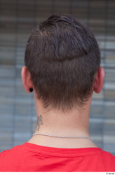 Head Man White Tattoo Casual Slim Street photo references